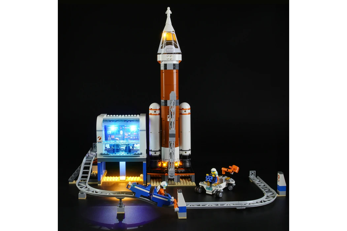 Deep Space Rocket And Launch Control 60228 LED Light Kit – Building Block Lighting | Power Brickz™