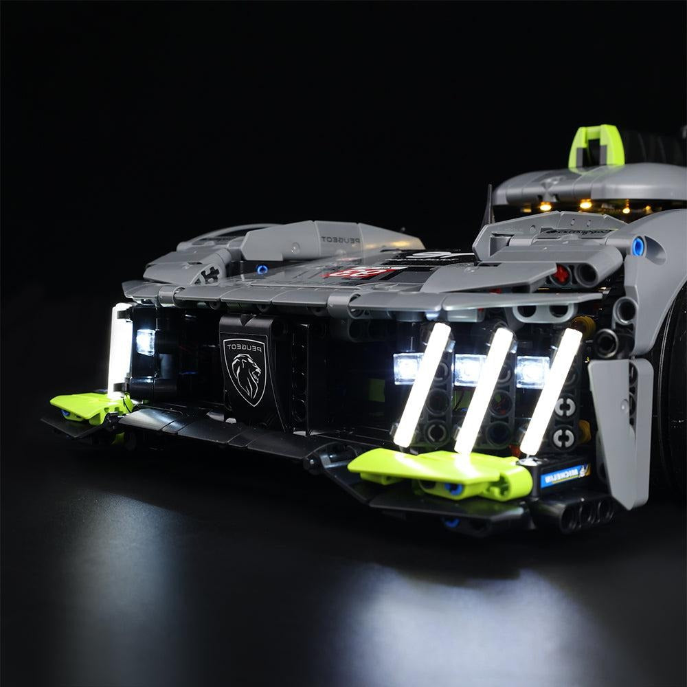PeugeotT 9X8 24H Le Mans Hybrid Hypercar 42156 LED Light Kit – Building Block Lighting | Power Brickz™