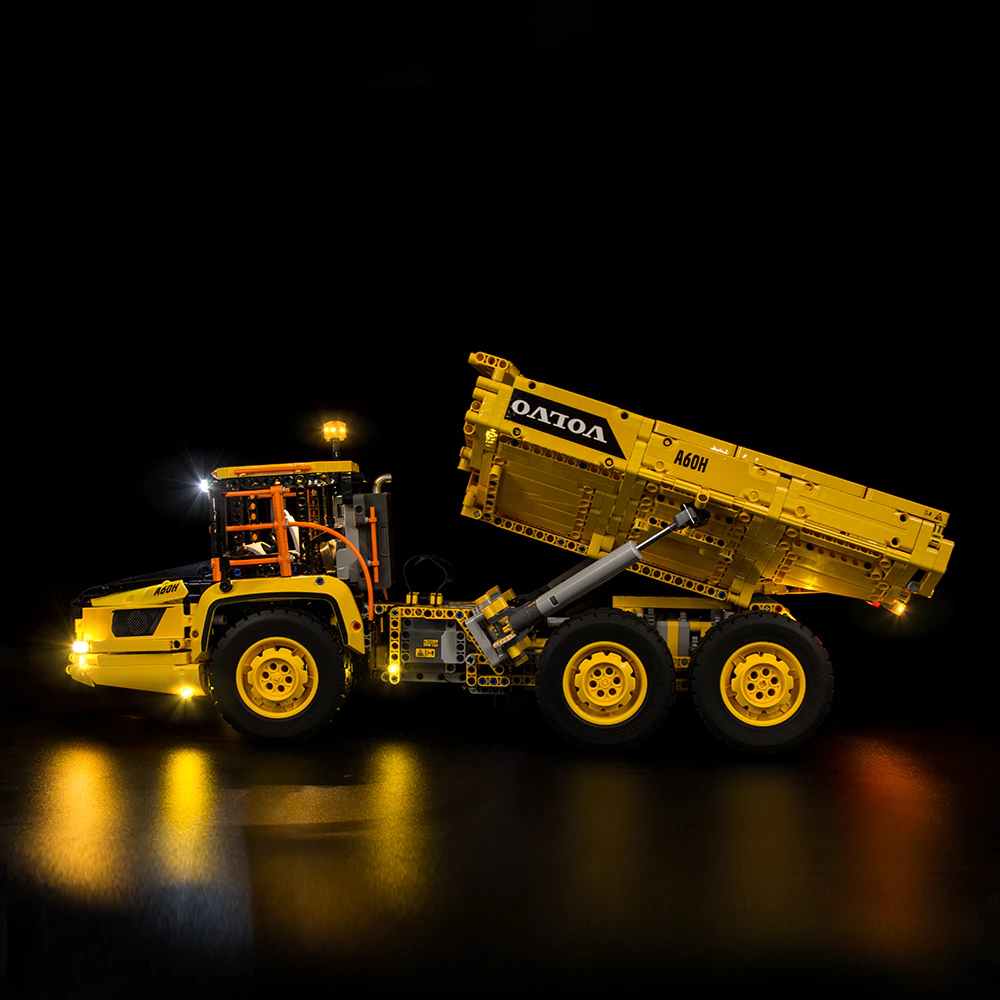 6x6 Volvo Articulated Hauler 42114 LED Light Kit – Building Block Lighting | Power Brickz™