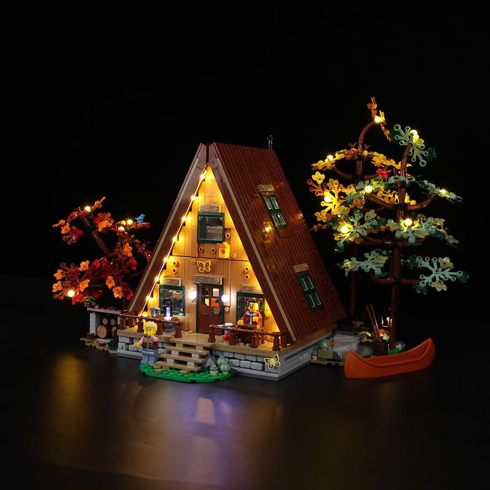 A-Frame Cabin 21338 LED Light Kit – Building Block Lighting | Power Brickz™