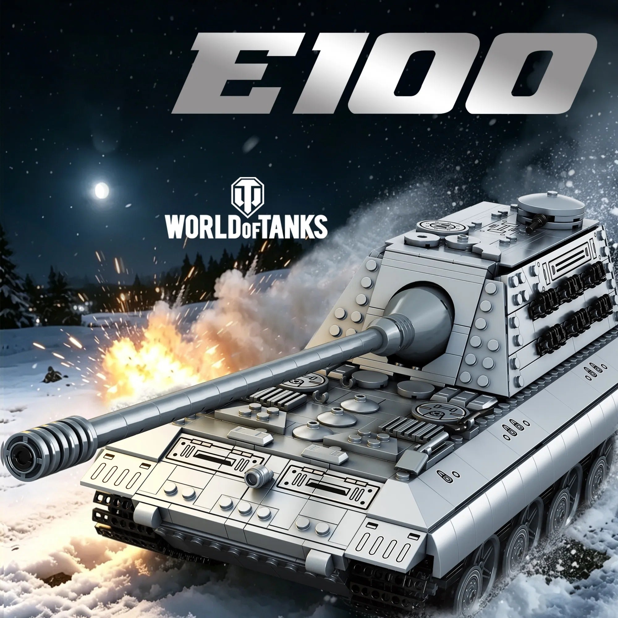 E100 Battle Tank – Reobrix 77037 – Power Brickz
