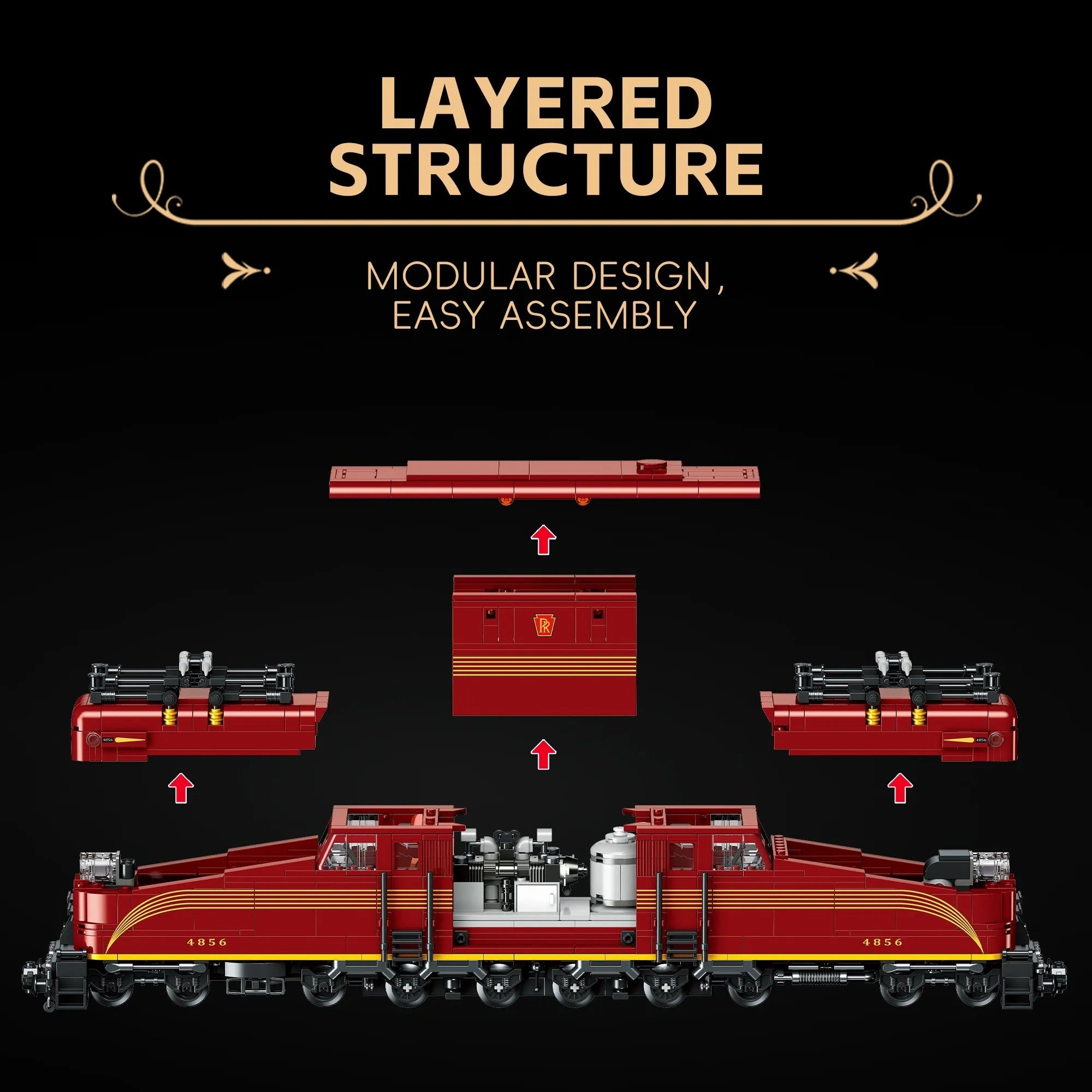 Vintage Express Locomotive | 1444 Pcs