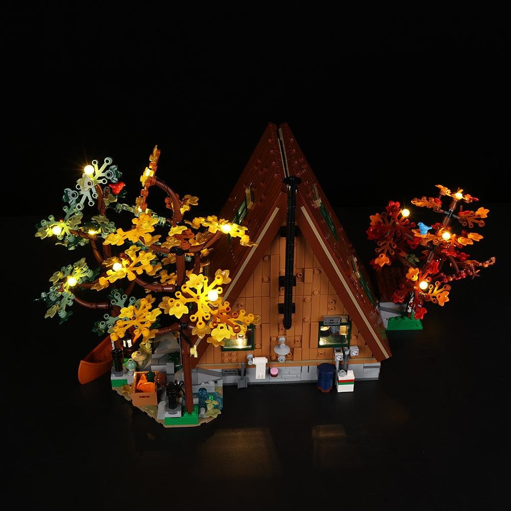 A-Frame Cabin 21338 LED Light Kit – Building Block Lighting | Power Brickz™