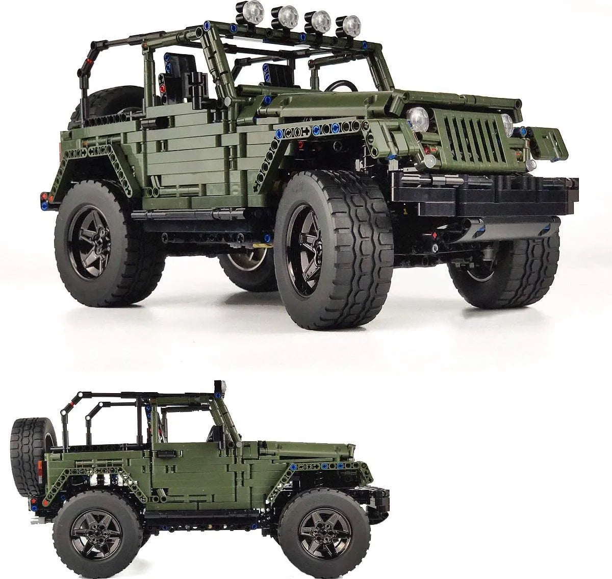 Jurassic 4x4 Wrangler Remote Control - Building Blocks Set | Power Brickz