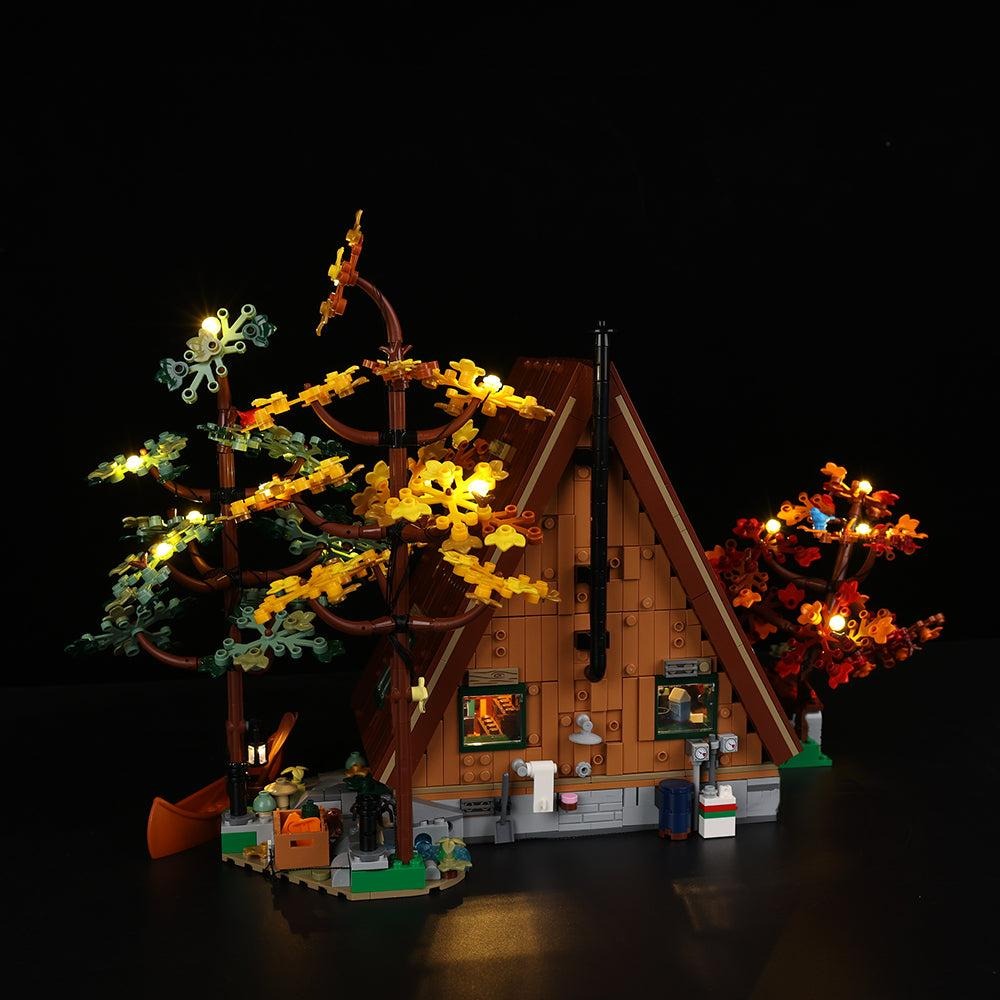 A-Frame Cabin 21338 LED Light Kit – Building Block Lighting | Power Brickz™