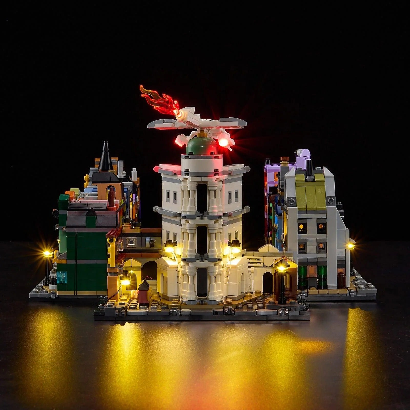 Diagon Alley Wizarding Shops 76444 LED Light Kit – Building Block Lighting | Power Brickz™