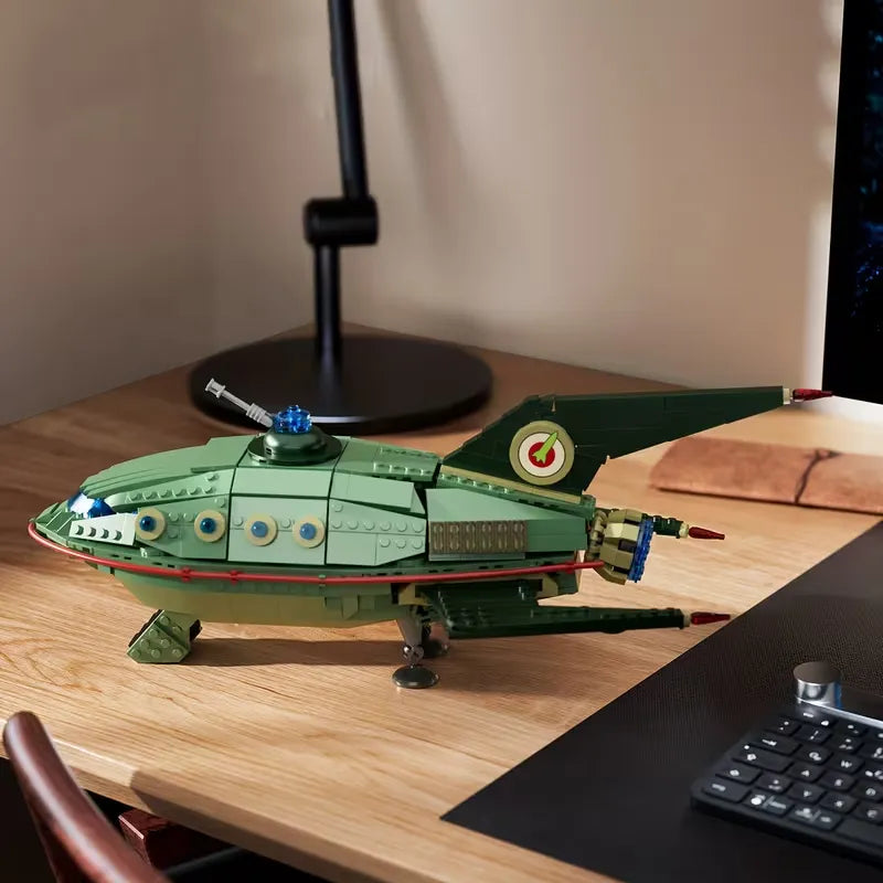 Planet Express Ship – brick-built display model made from building blocks