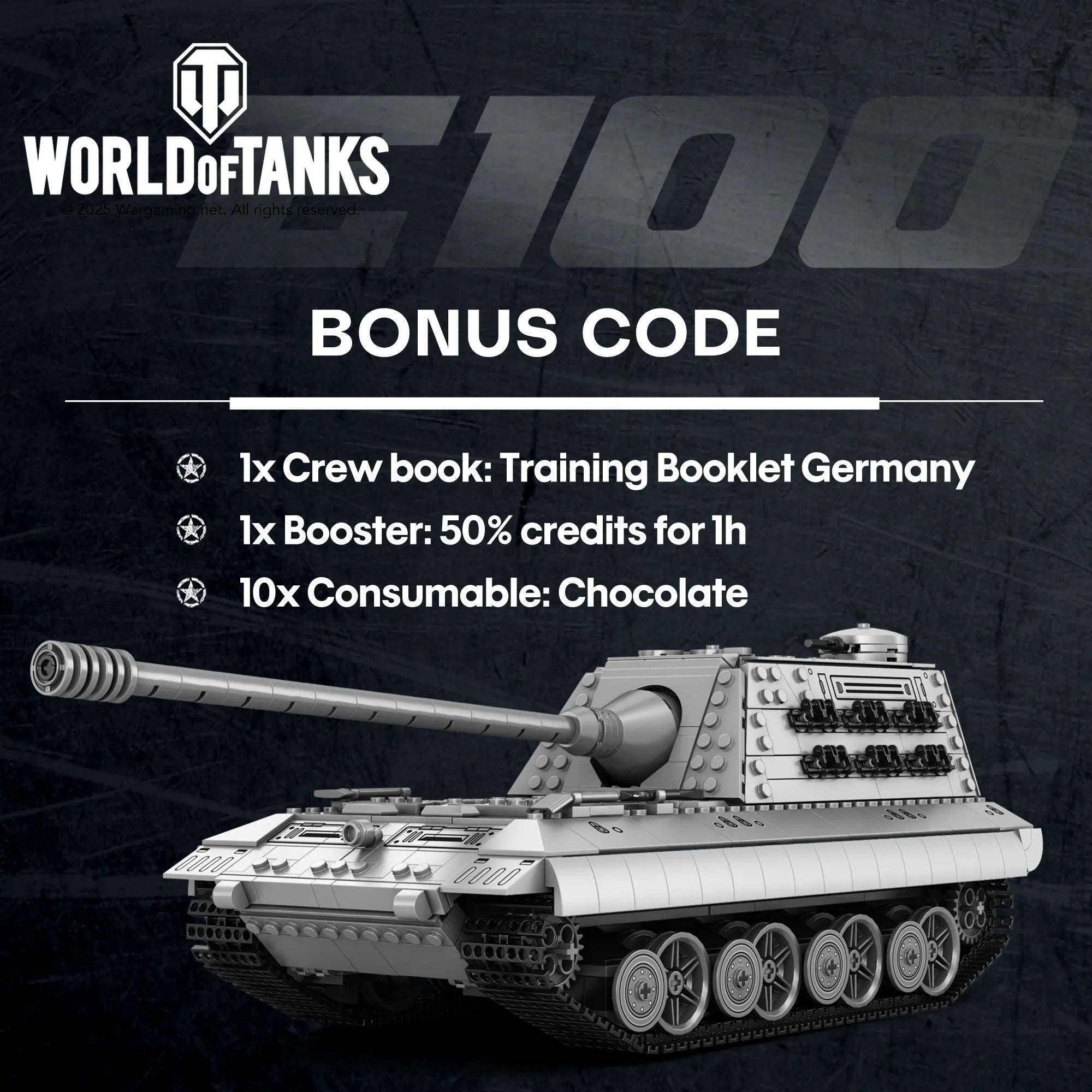 E100 Battle Tank – Reobrix 77037 – Power Brickz