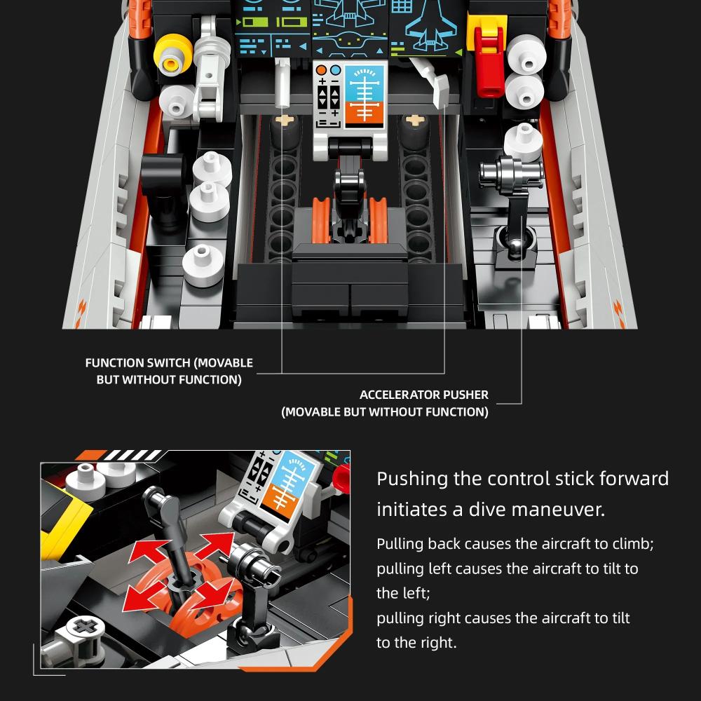 F35 Fighter Jet Simulator Building Blocks Kit