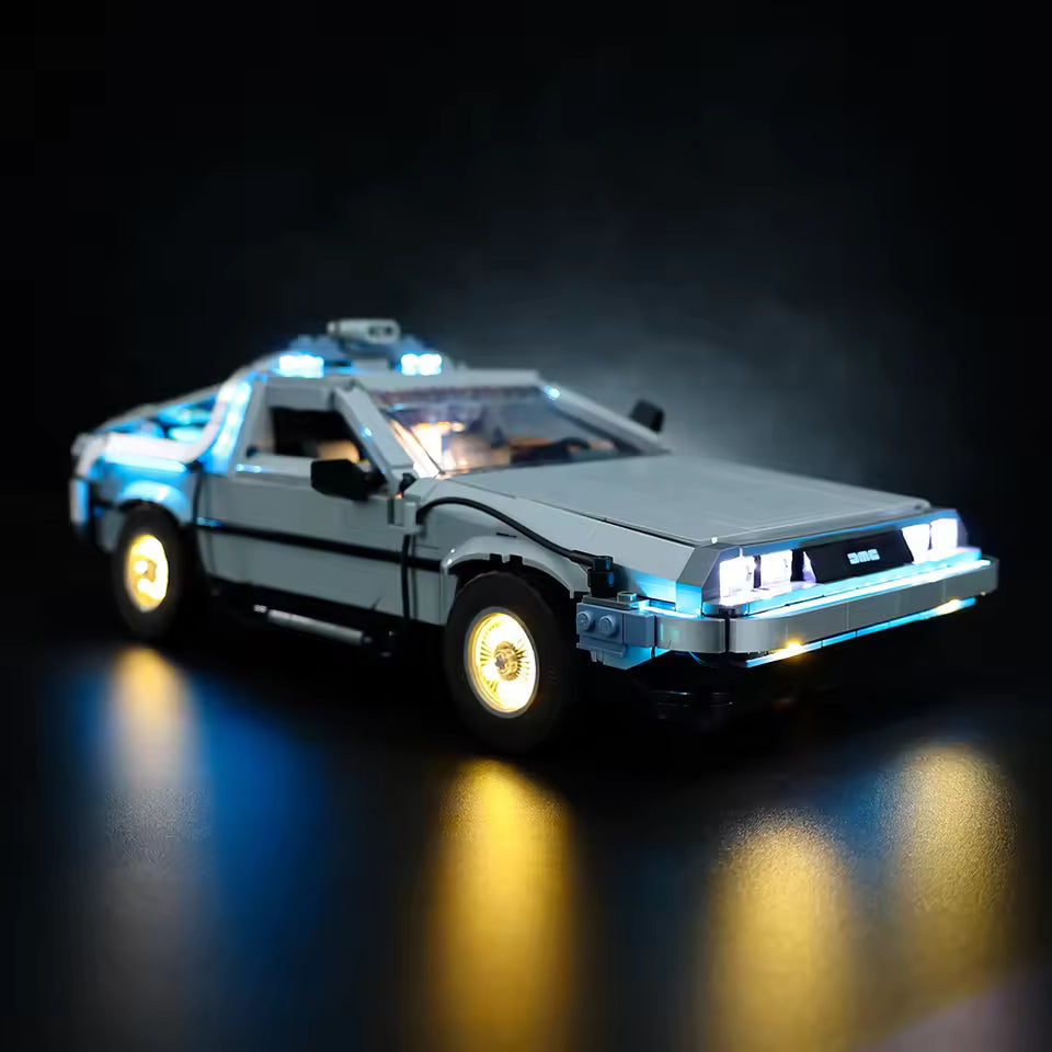Back To The Future Time Machine 10300 LED Light Kit – Building Block Lighting | Power Brickz™