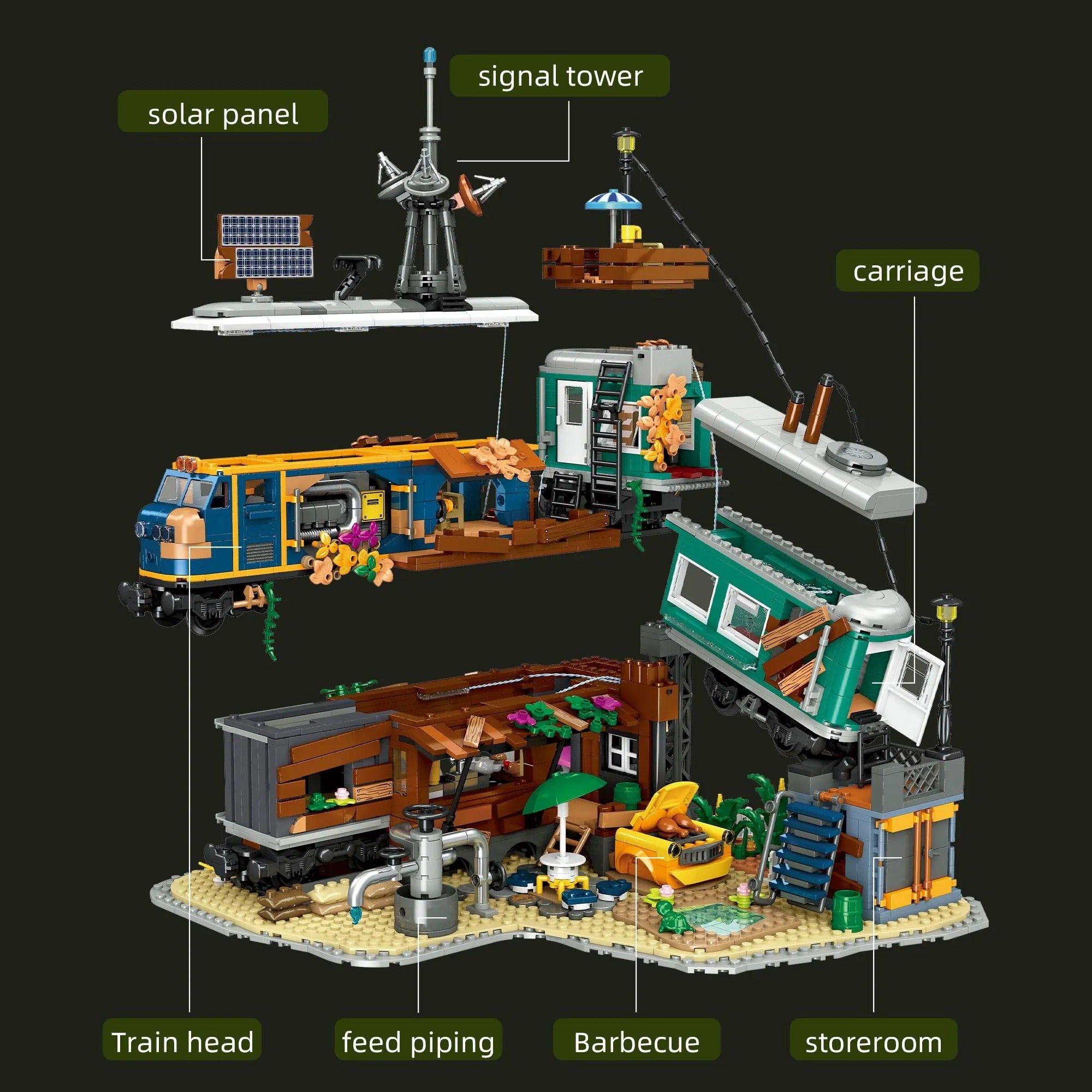 Train Park Modular Buildings | 2349 Pcs