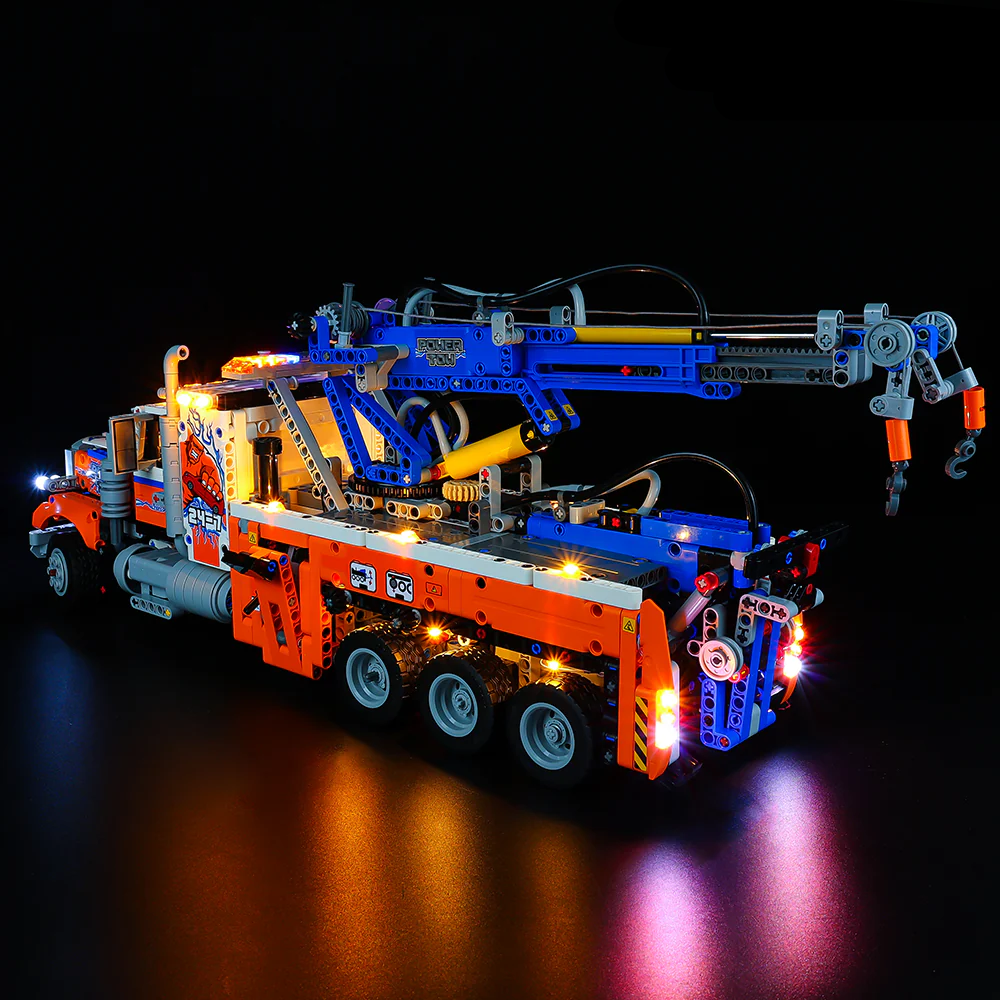 Heavy-Duty Tow Truck 42128 LED Light Kit – Building Block Lighting | Power Brickz™