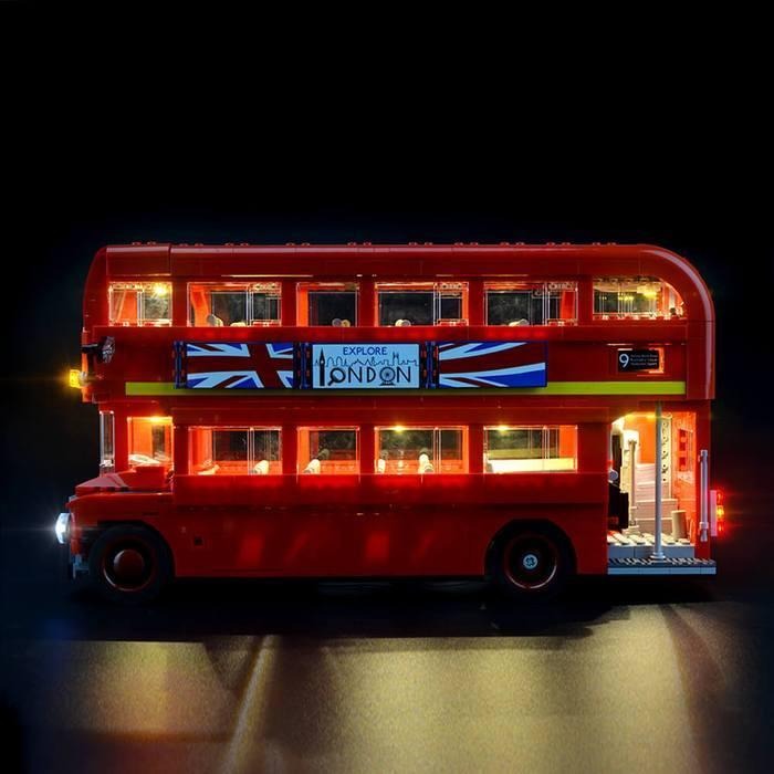 London Bus 10258 LED Light Kit – Building Block Lighting | Power Brickz™