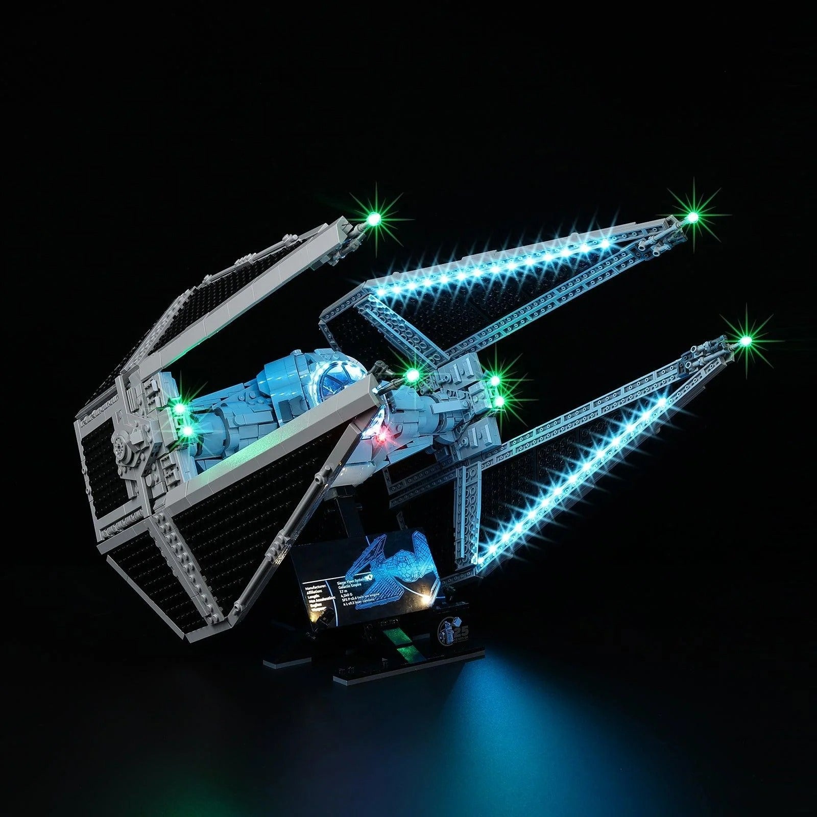 TIE Interceptor 75382 LED Light Kit – Building Block Lighting | Power Brickz™