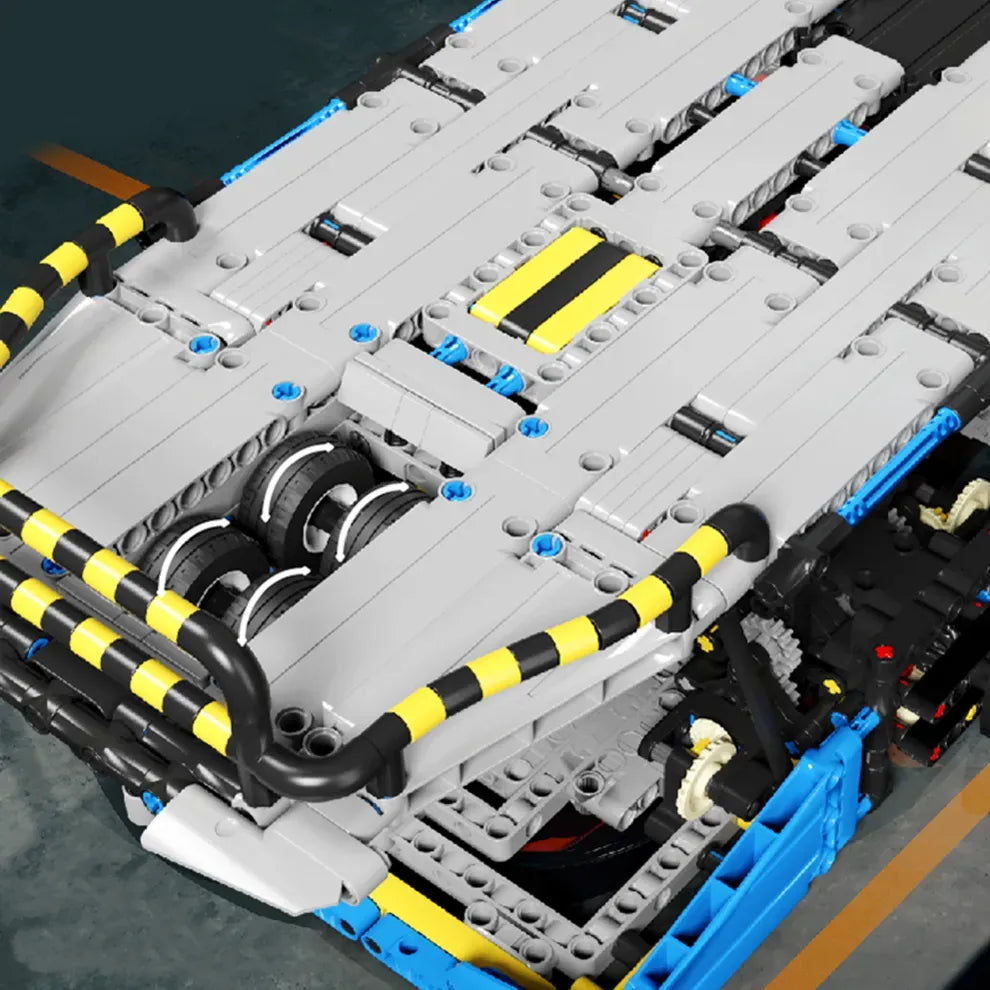 Motorcycle Simulation Test Bench – brick-built display model made from building blocks