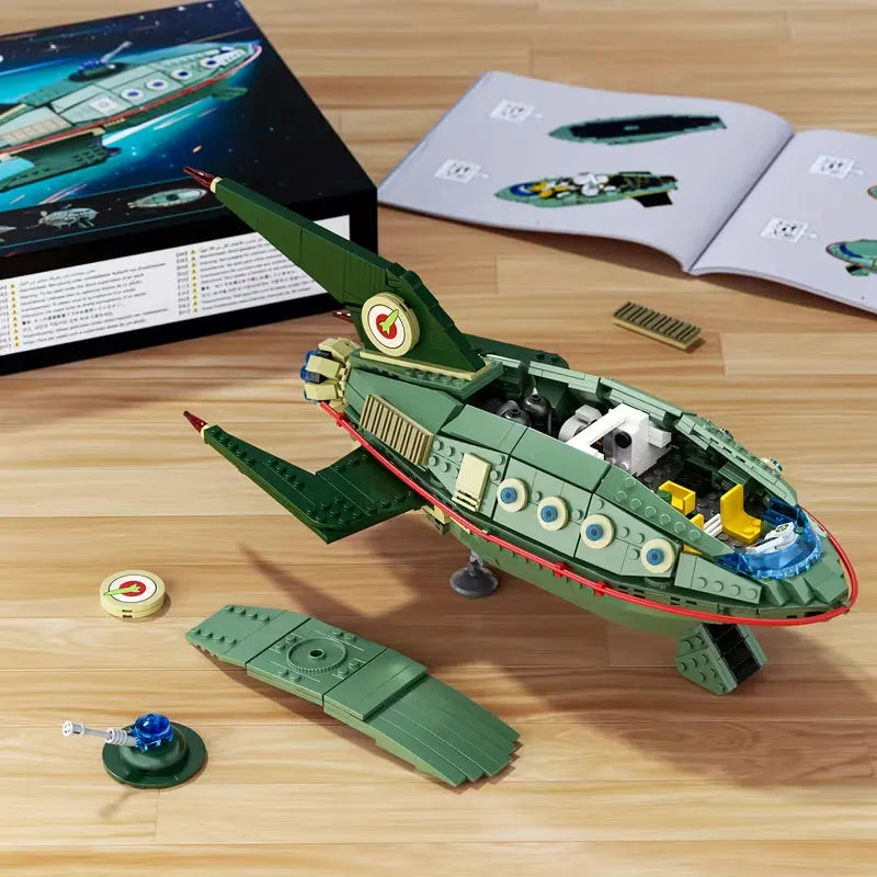 Planet Express Ship – brick-built display model made from building blocks
