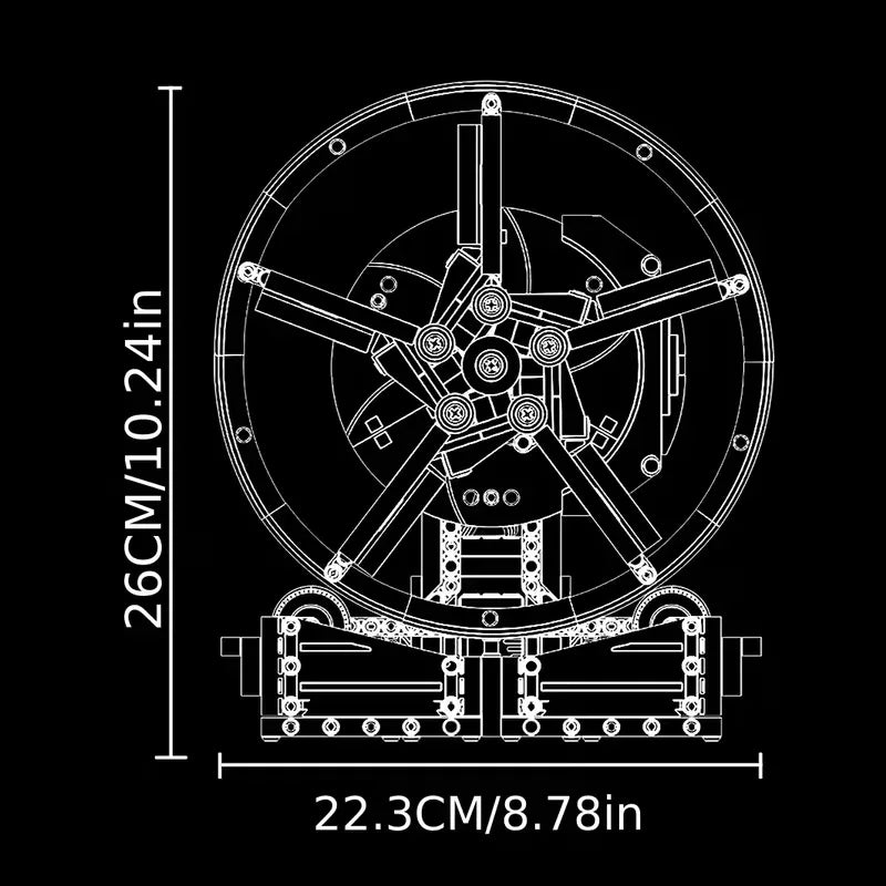 Italian Supercar Wheel Display made from Building Blocks Kit