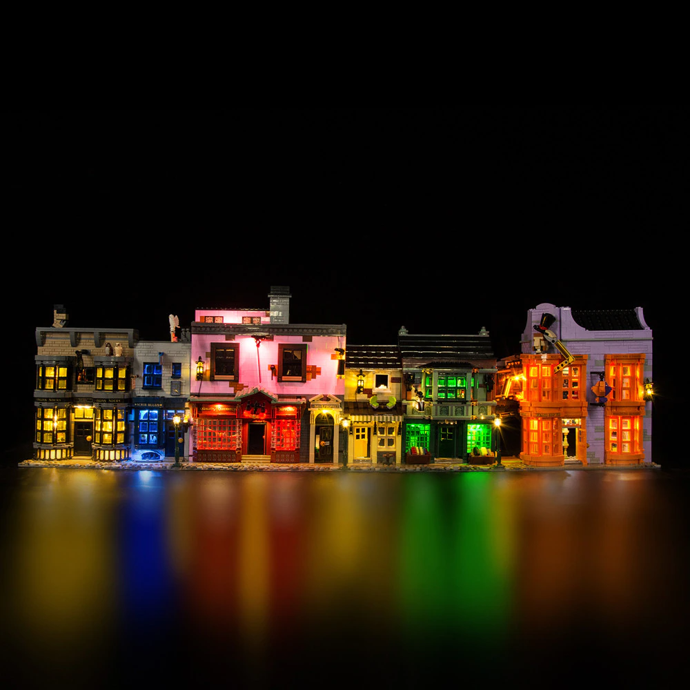 Diagon Alley 75978 LED Light Kit – Building Block Lighting | Power Brickz™