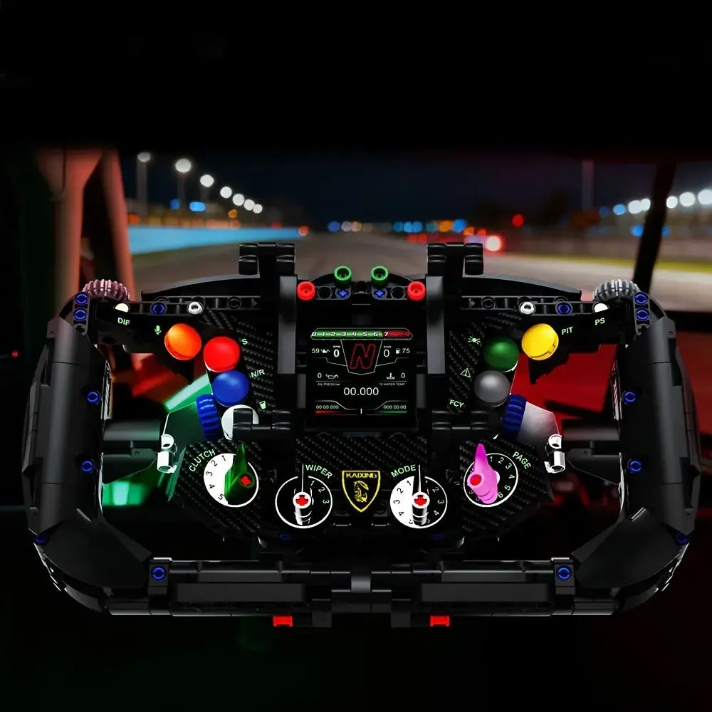 1:1 Lambo Supercar Steering Wheel Building Blocks Kit