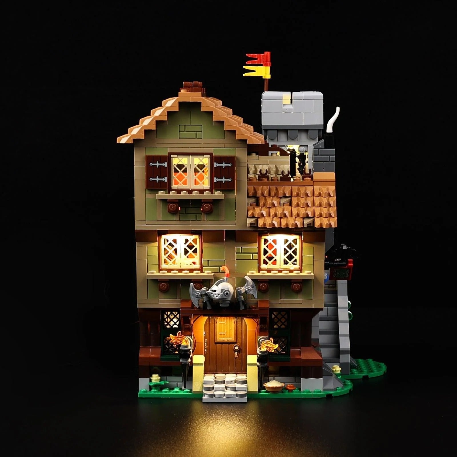 Medieval Town Square 10332 LED Light Kit – Building Block Lighting | Power Brickz™