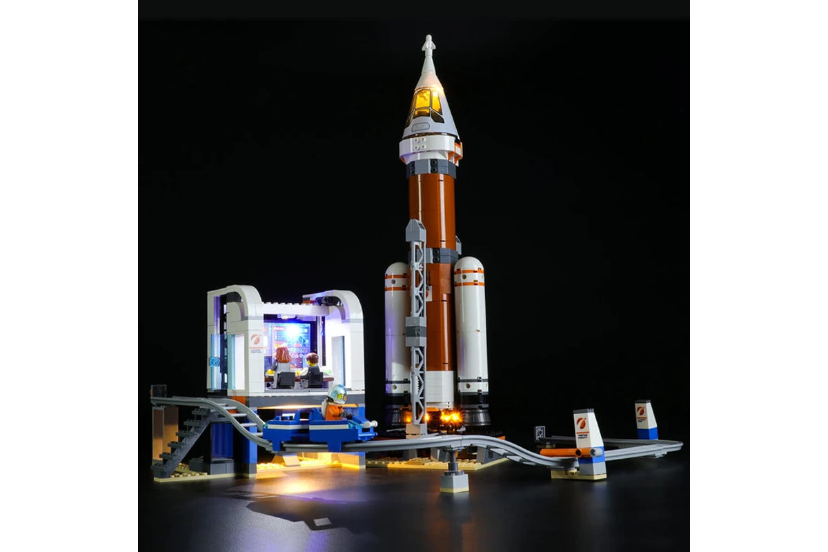 Deep Space Rocket And Launch Control 60228 LED Light Kit – Building Block Lighting | Power Brickz™