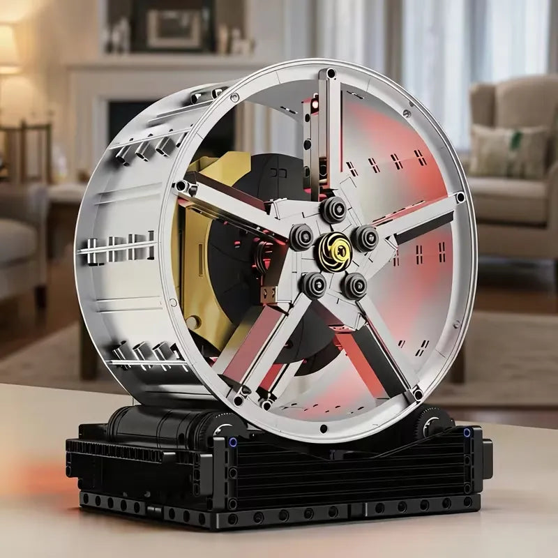 Italian Supercar Wheel Display made from Building Blocks Kit