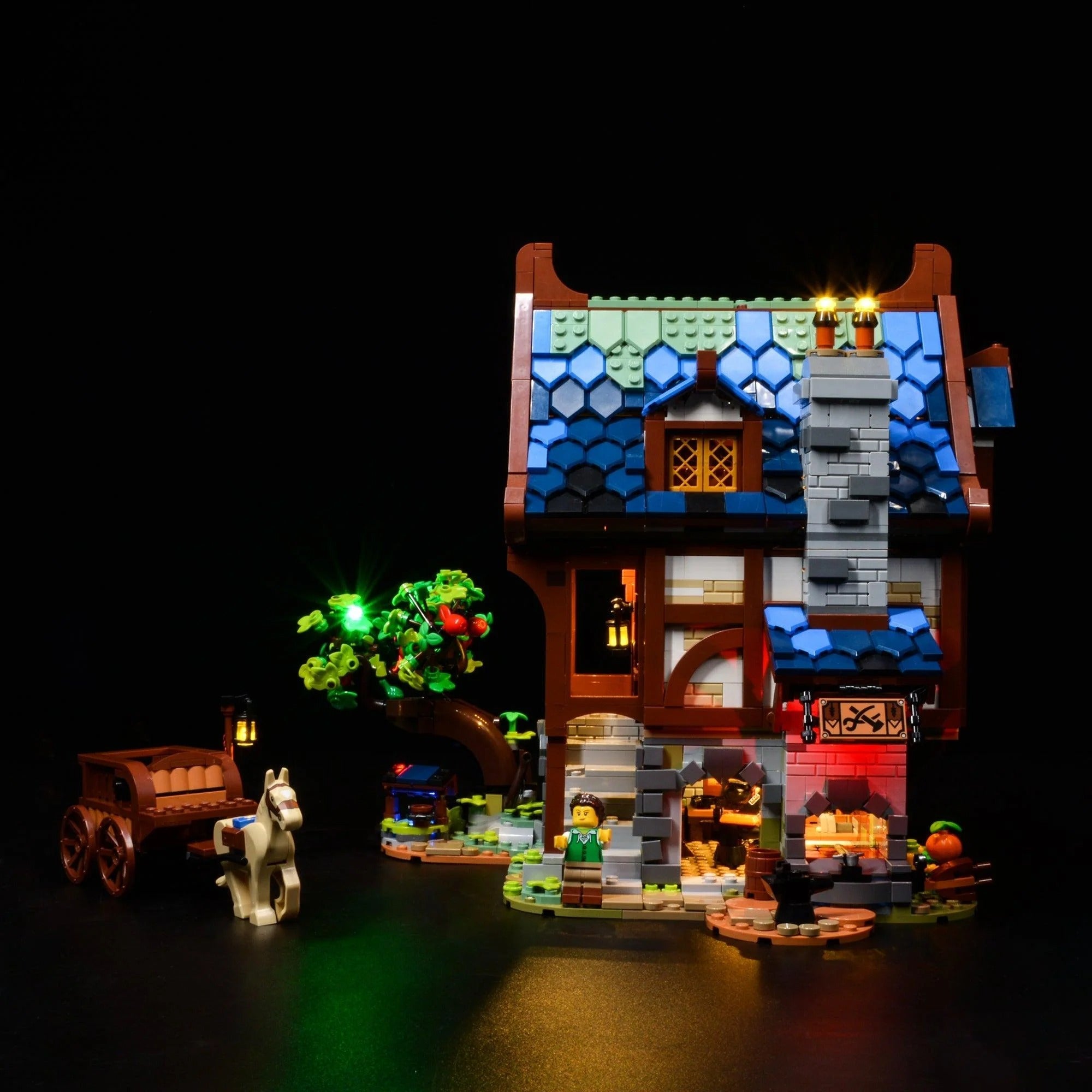 Medieval Blacksmith 21325 LED Light Kit – Building Block Lighting | Power Brickz™