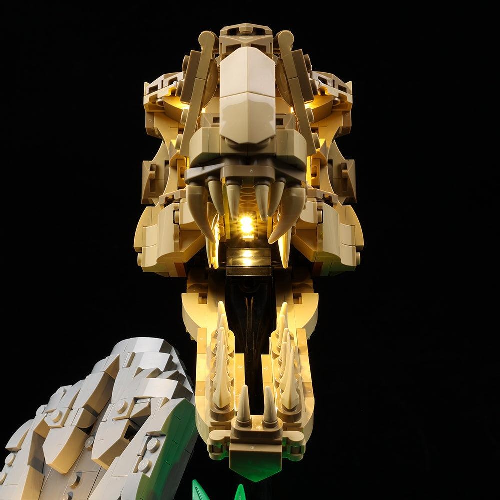 Dinosaur Fossils: T. Rex Skull 76964 LED Light Kit – Building Block Lighting | Power Brickz™