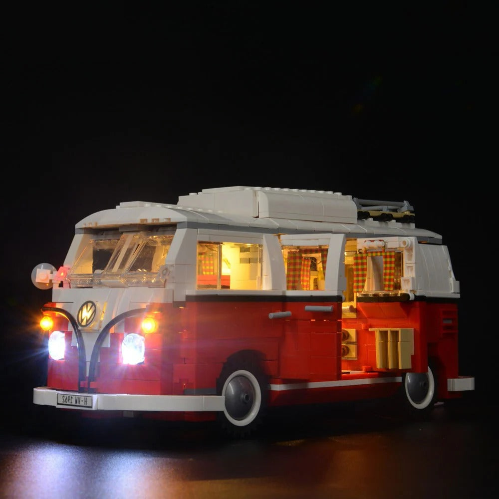 Volkswagen T1 Camper Van 10220 LED Light Kit – Building Block Lighting | Power Brickz™