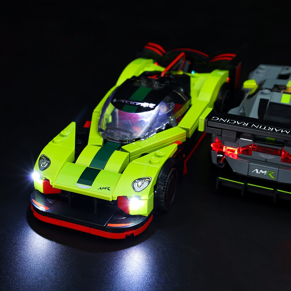 Aston Martin Valkyrie AMR Pro And Aston Martin Vantage GT3 76910 LED Light Kit – Building Block Lighting | Power Brickz™