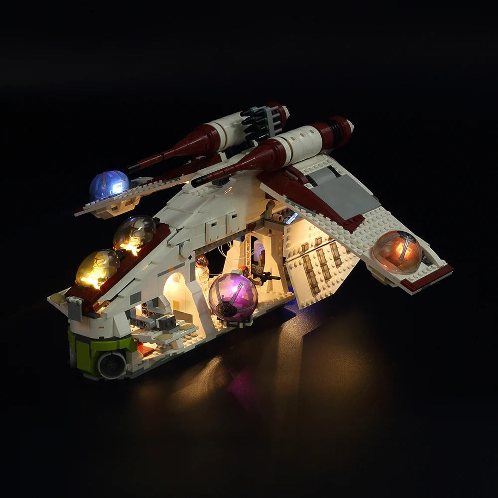 Republic Gunship 75021 LED Light Kit – Building Block Lighting | Power Brickz™