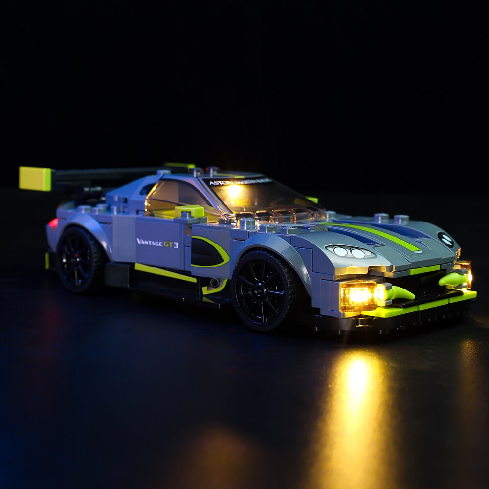 Aston Martin Valkyrie AMR Pro And Aston Martin Vantage GT3 76910 LED Light Kit – Building Block Lighting | Power Brickz™
