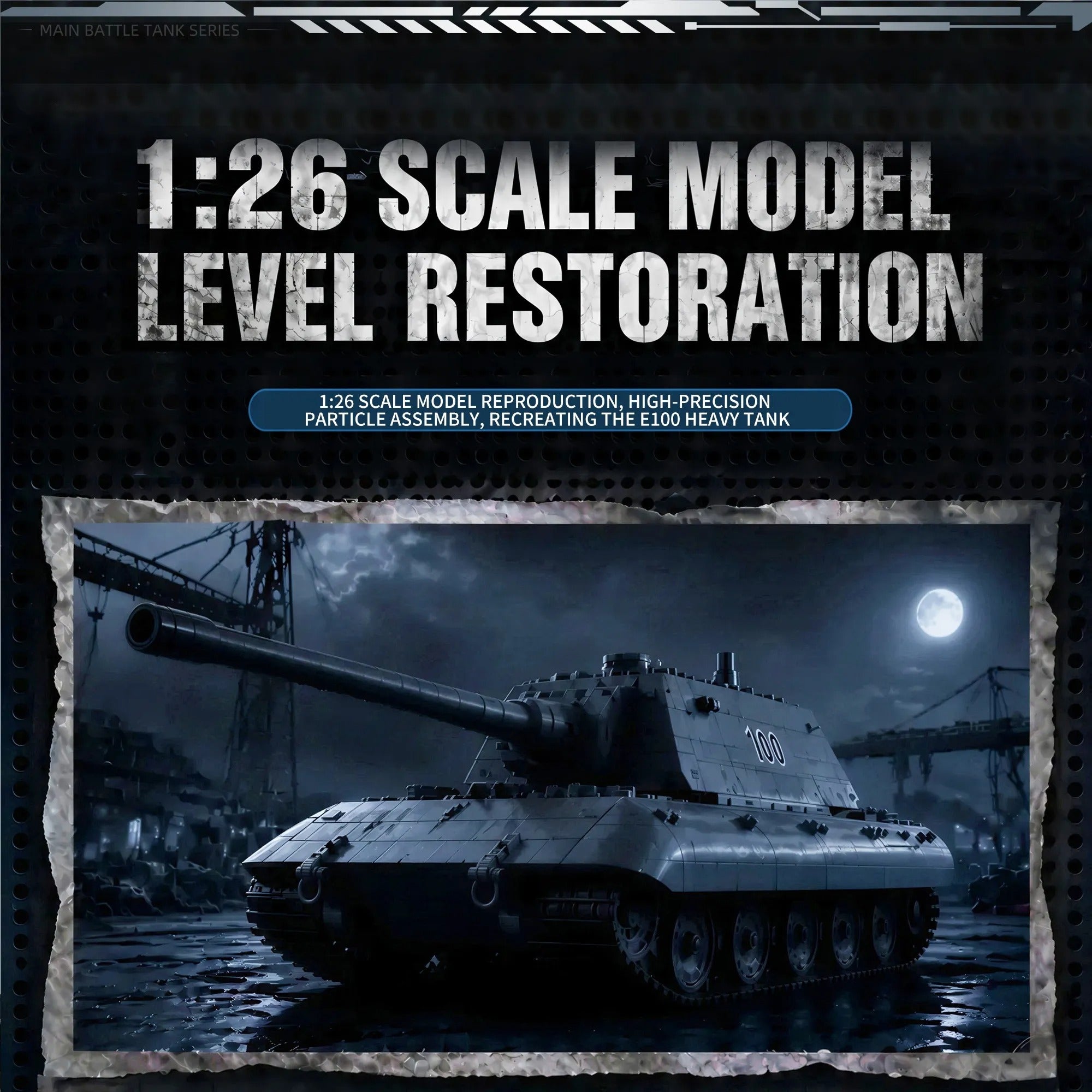 E100 Battle Tank – Reobrix 77037 – Power Brickz