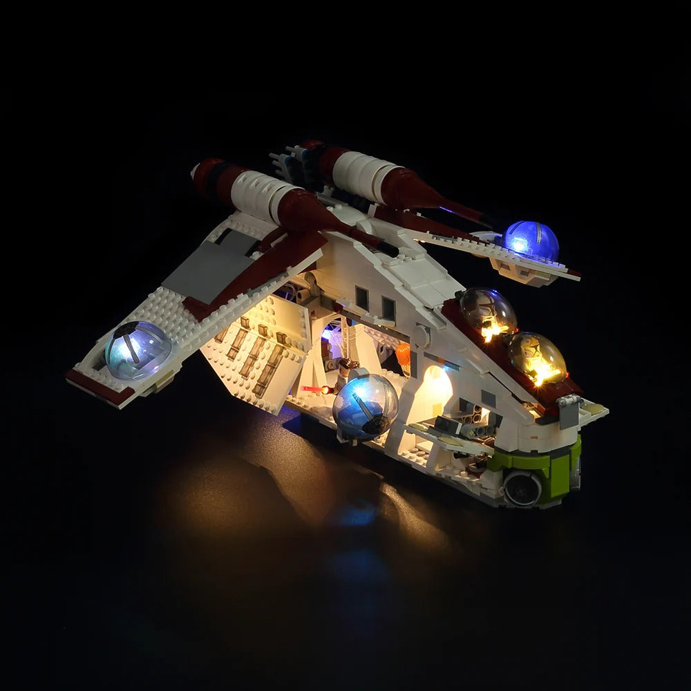 Republic Gunship 75021 LED Light Kit – Building Block Lighting | Power Brickz™
