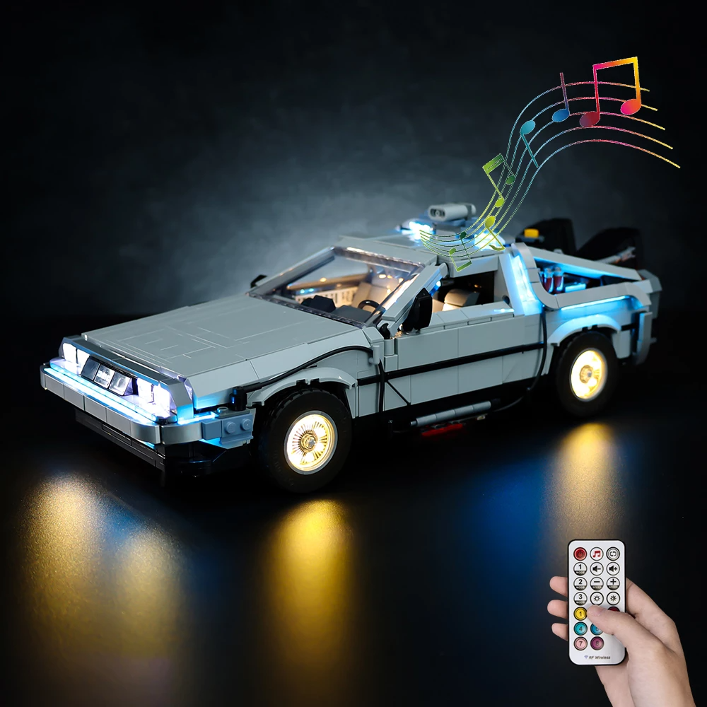 Back To The Future Time Machine 10300 LED Light Kit – Building Block Lighting | Power Brickz™