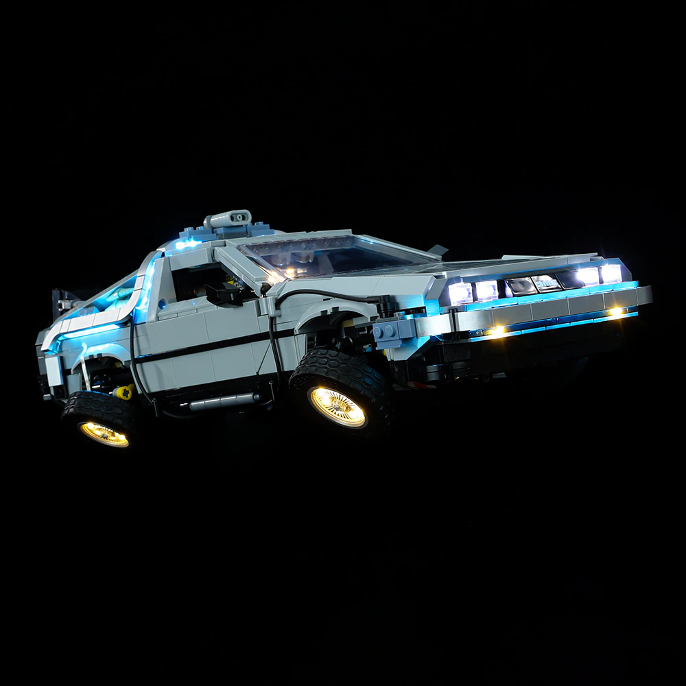 Back To The Future Time Machine 10300 LED Light Kit – Building Block Lighting | Power Brickz™