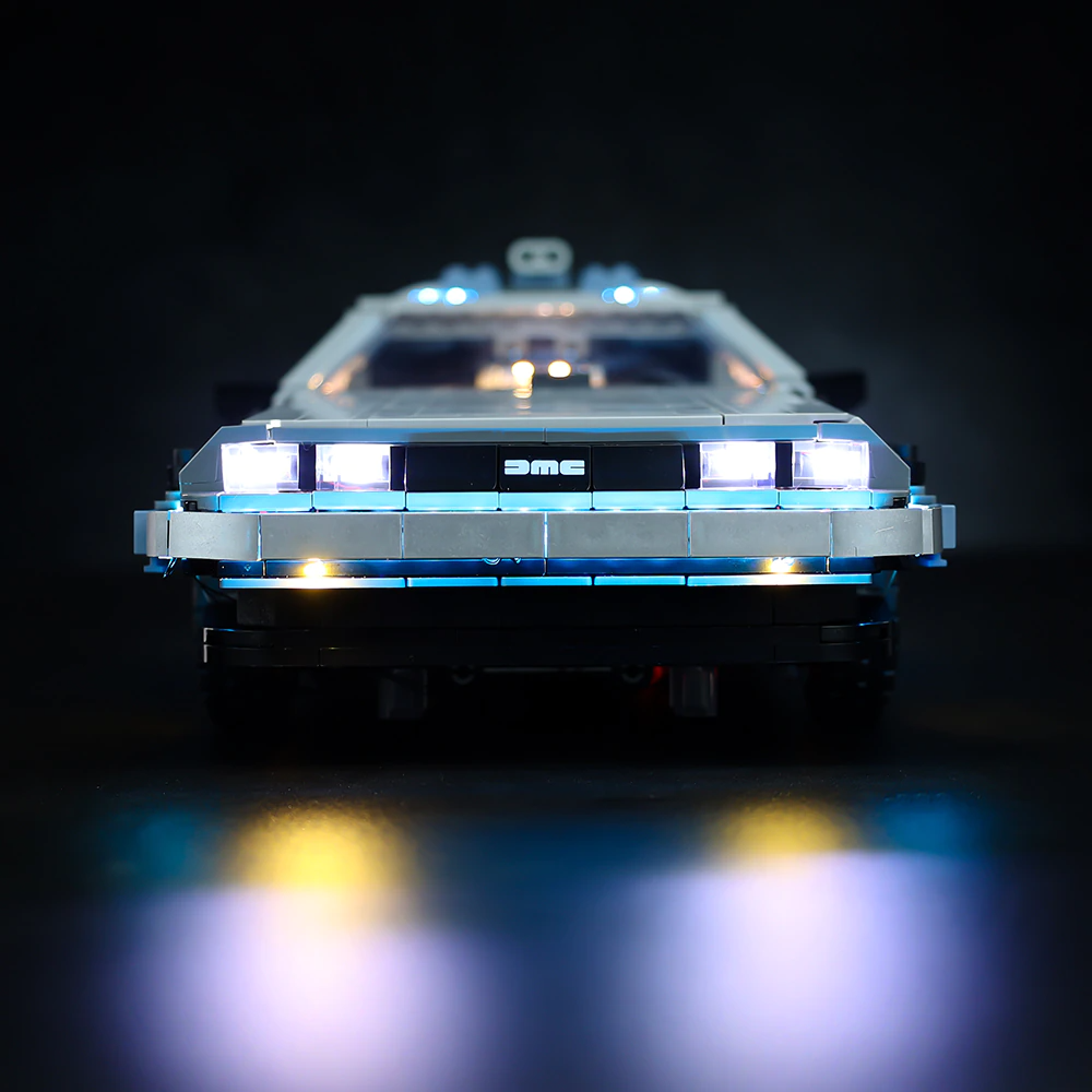 Back To The Future Time Machine 10300 LED Light Kit – Building Block Lighting | Power Brickz™