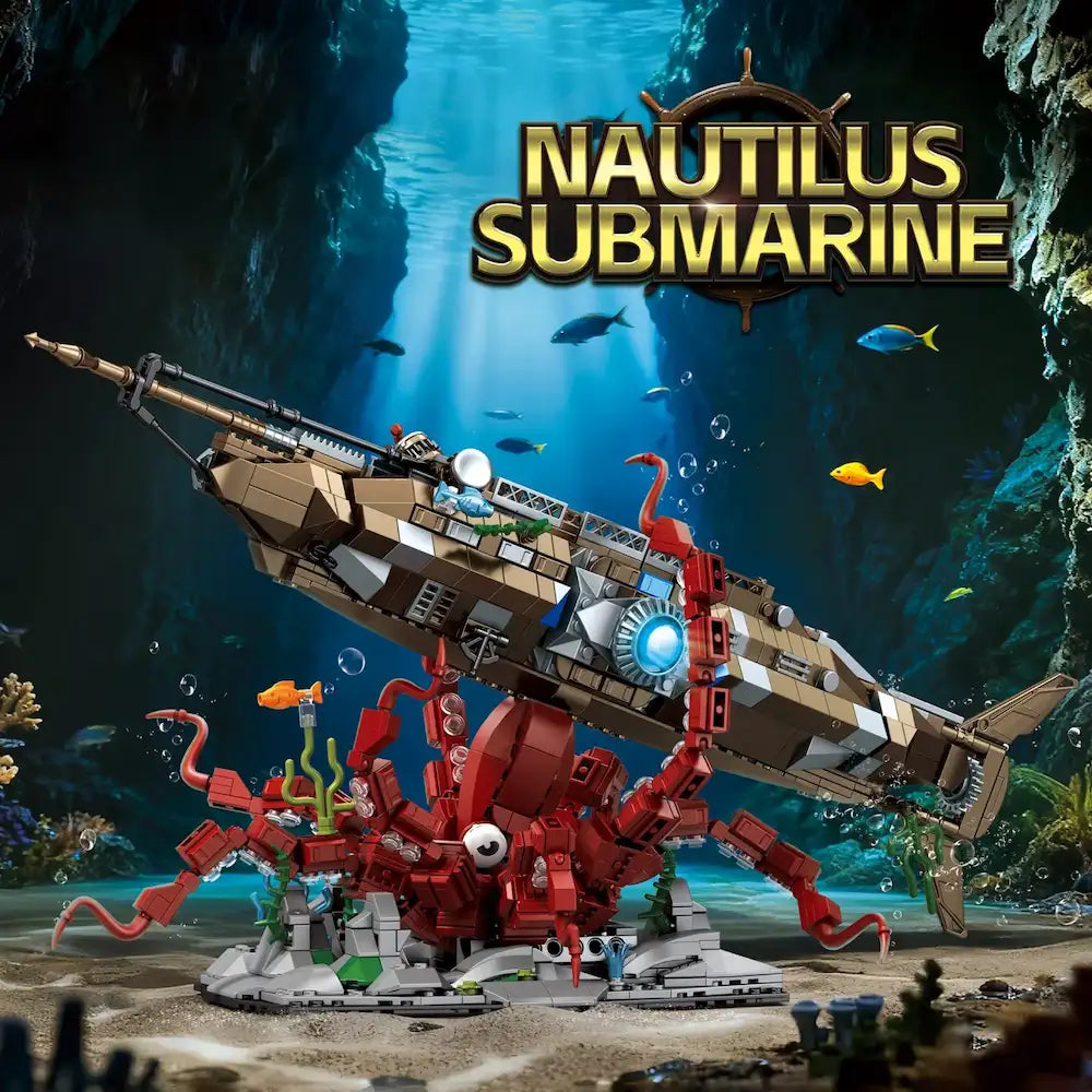 The Nautilus Submarine – brick-built display model made from building blocks