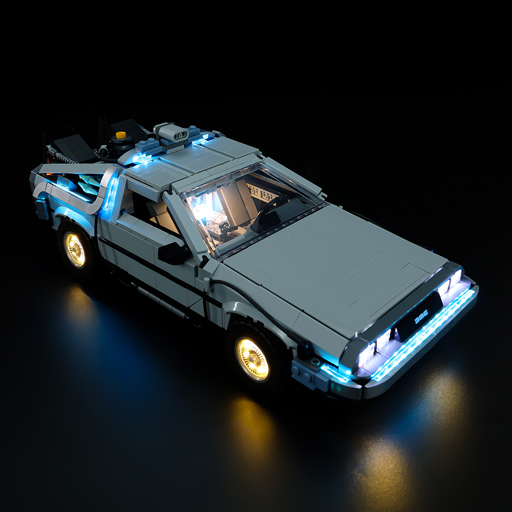 Back To The Future Time Machine 10300 LED Light Kit – Building Block Lighting | Power Brickz™