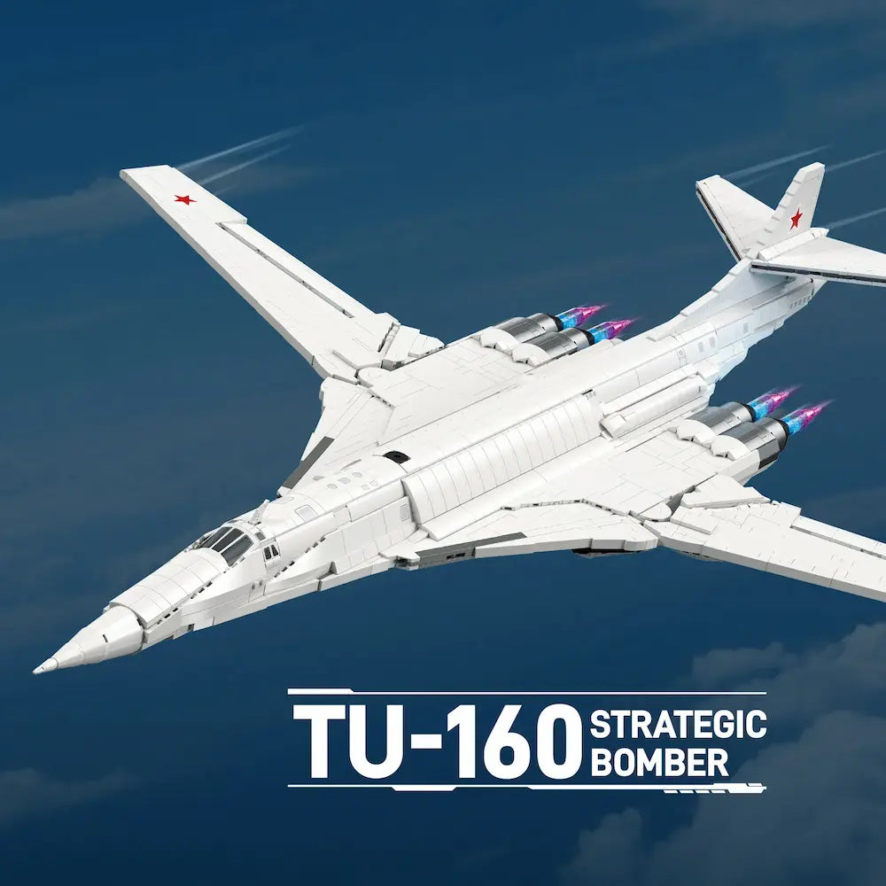 Tu-160 Bomber – brick-built display model made from building blocks