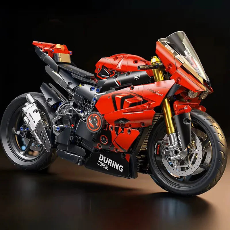 Italian V4 Racing Bike - Building Blocks Set | Power Brickz