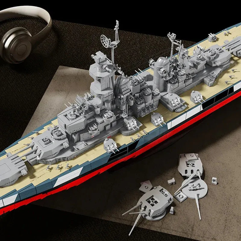 USS Montana Battleship Military made from Building Blocks Kit