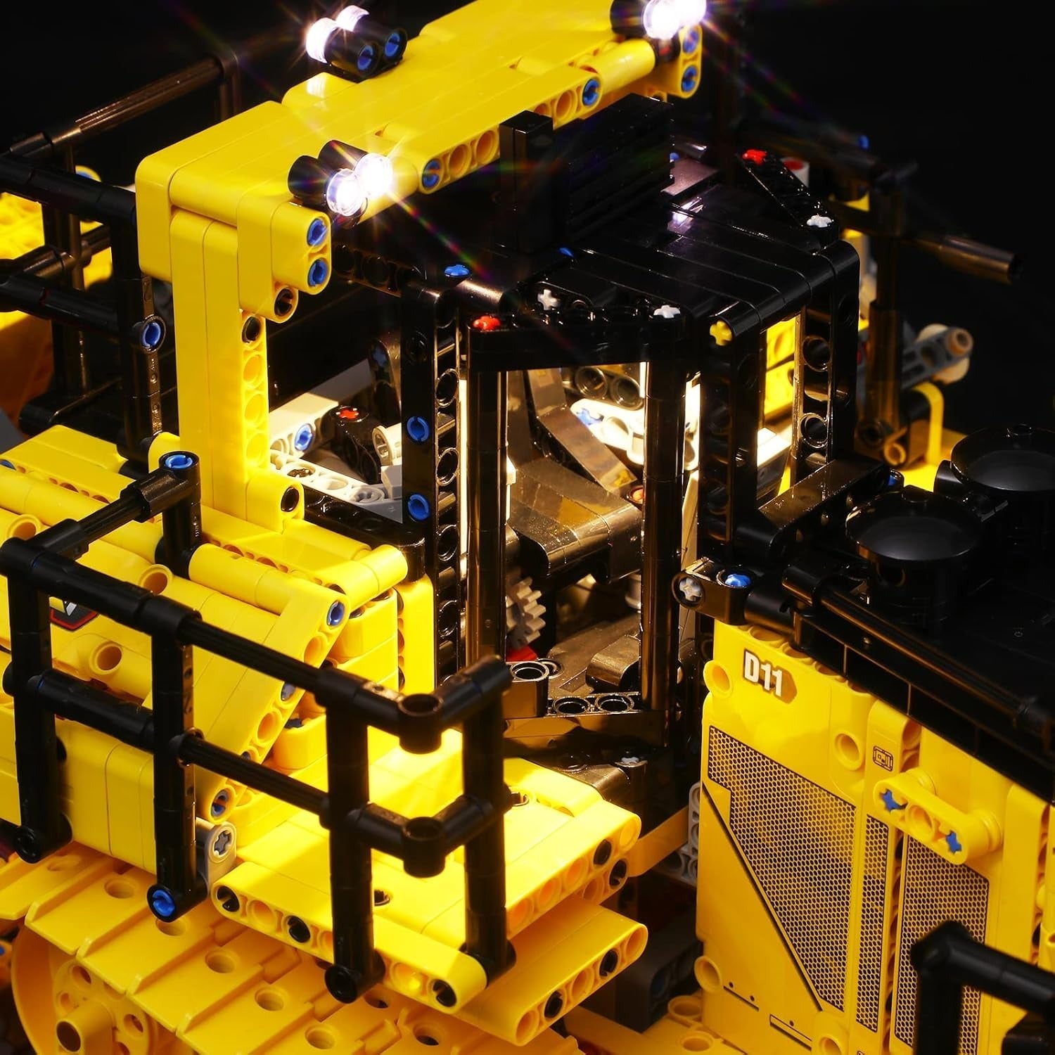 Cat D11 Bulldozer 42131 LED Light Kit – Building Block Lighting | Power Brickz™