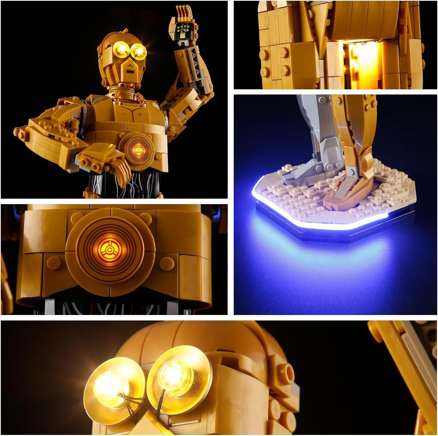 C-3PO 75398 LED Light Kit – Building Block Lighting | Power Brickz™
