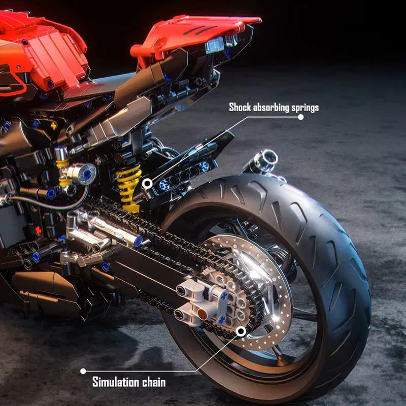 Italian V4 Racing Bike - Building Blocks Set | Power Brickz