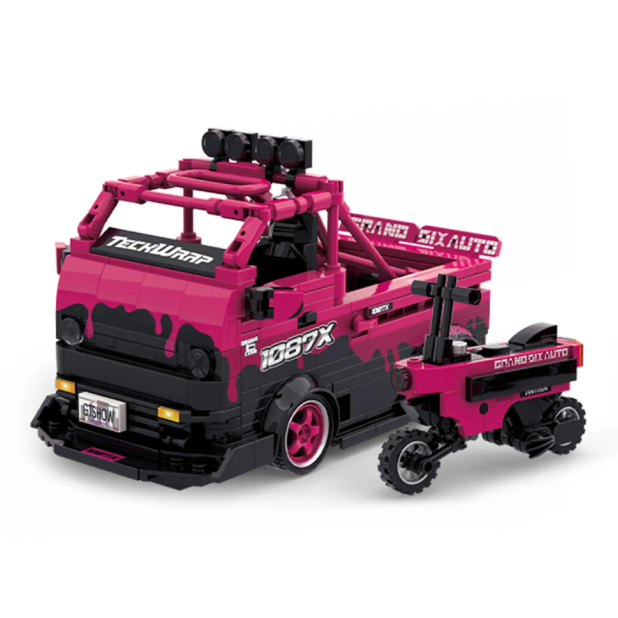 1087x Drift Kei Truck – brick-built display model made from building blocks