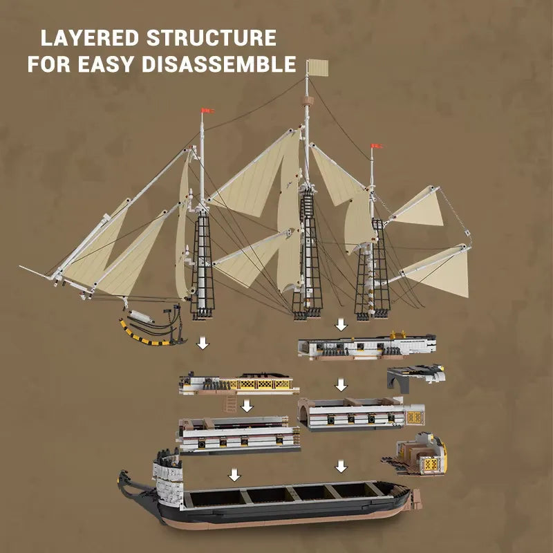 Endeavor Sailing Ship | 3555 Pcs