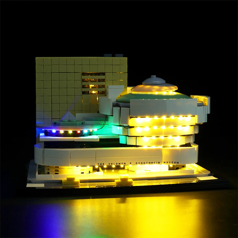 Solomon R. Guggenheim Museum 21035 LED Light Kit – Building Block Lighting | Power Brickz™