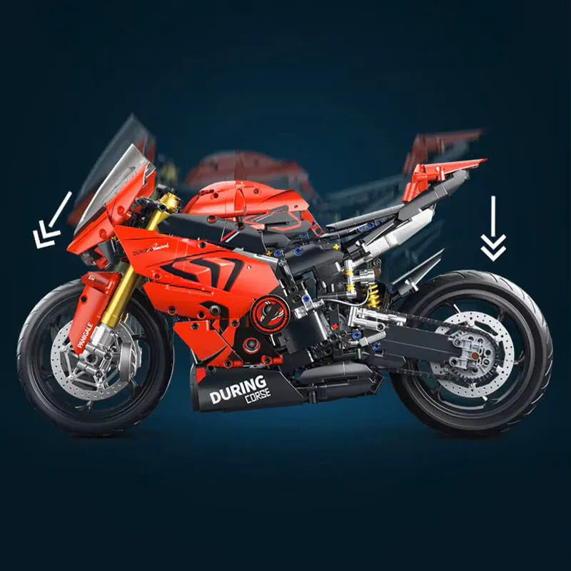 Italian V4 Racing Bike - Building Blocks Set | Power Brickz