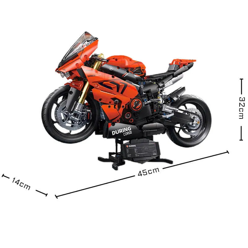 Italian V4 Racing Bike - Building Blocks Set | Power Brickz